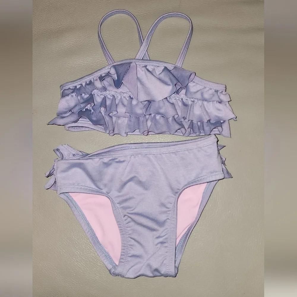 Purple Ruffle Bikini